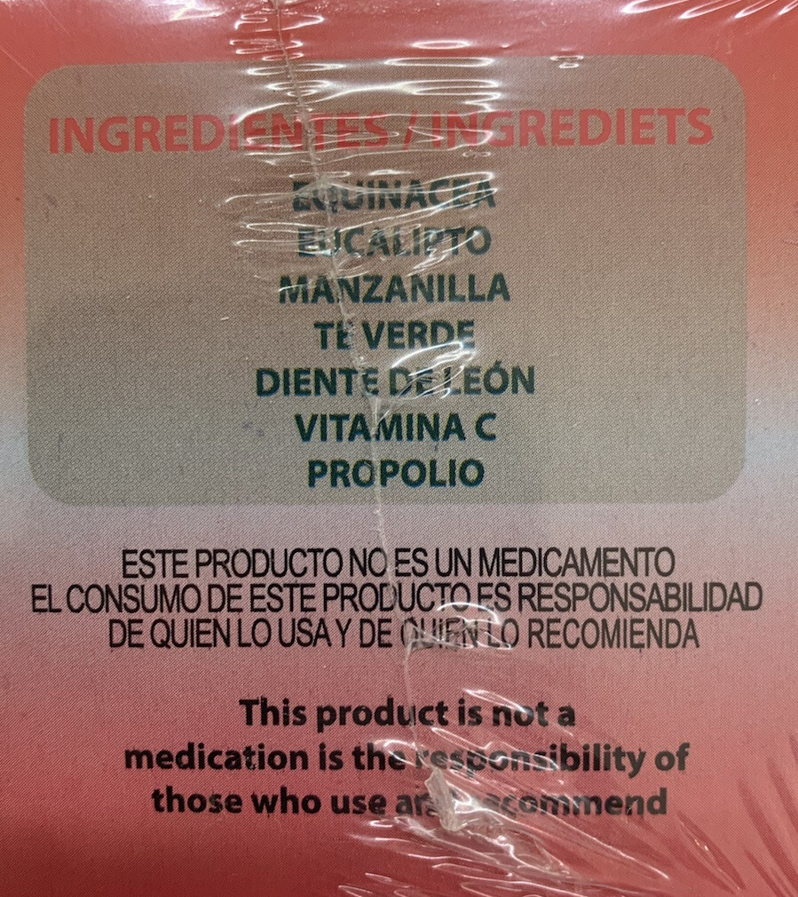 Te Pulmo Santi 50 Tea Bags Equinacea Eucalipto Diente De Leon Propolio Manzanill