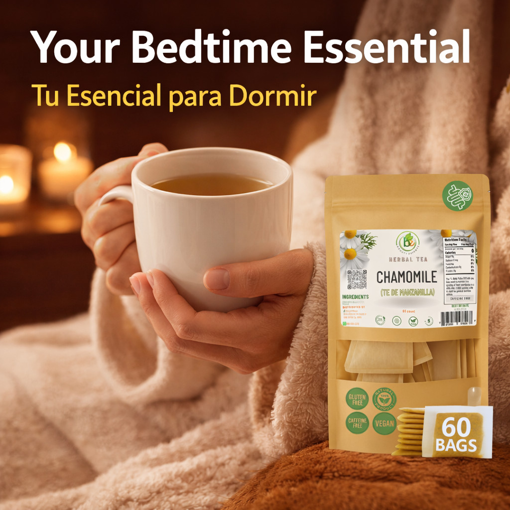 Manzanilla Té (ChamomileTea)–60 Tea Bags–100% Natural Infusion-by BEXPERTSUSA