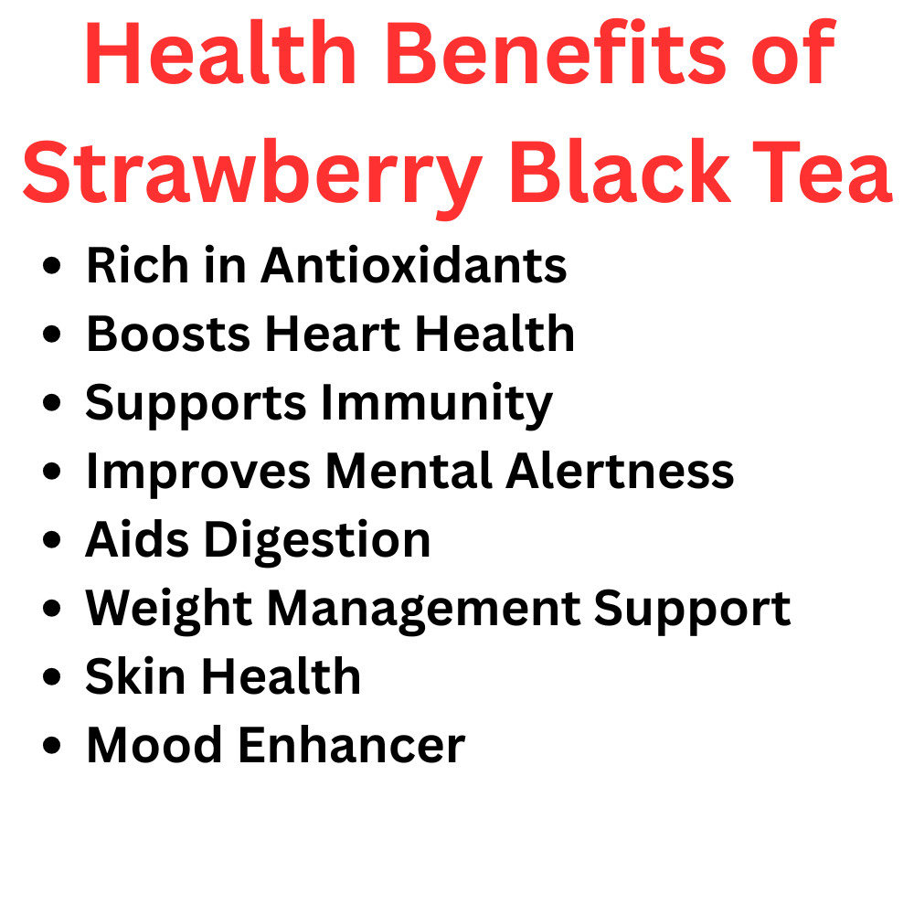 Strawberry Black Tea 25 Bags Flavored Ceylon Zesta Tea Fresh & Premium