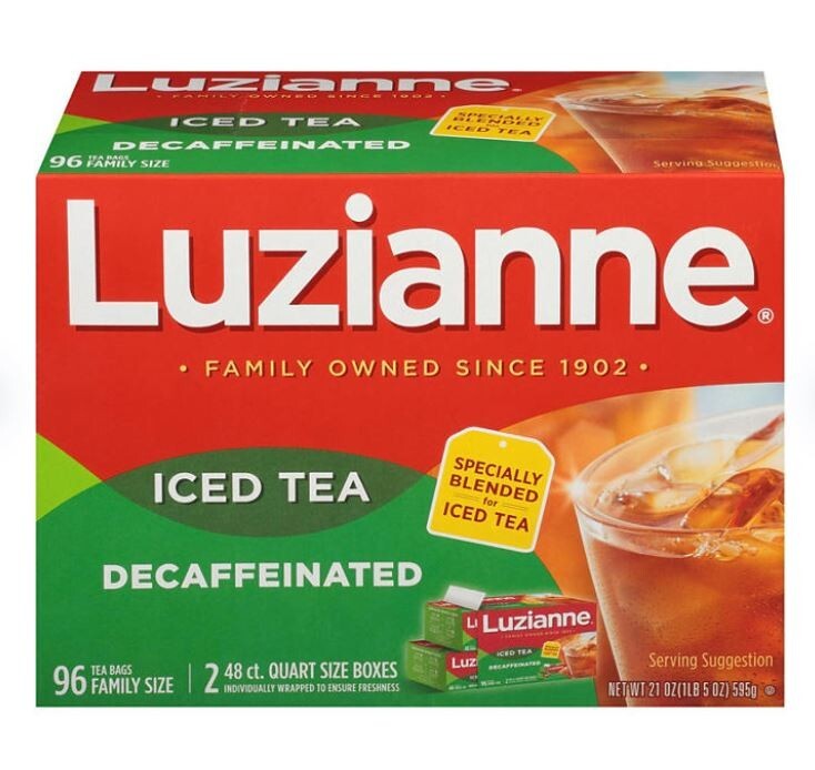 Luzianne Decaffeinated Tea 96 ct. Fresh Stock