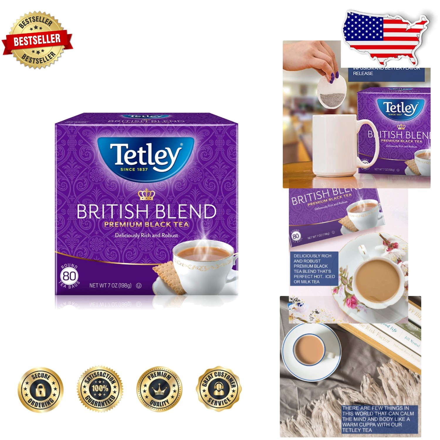 British Black Tea 960 Teabags – 180 Yrs Heritage, Assam, Kenyan, Ginger
