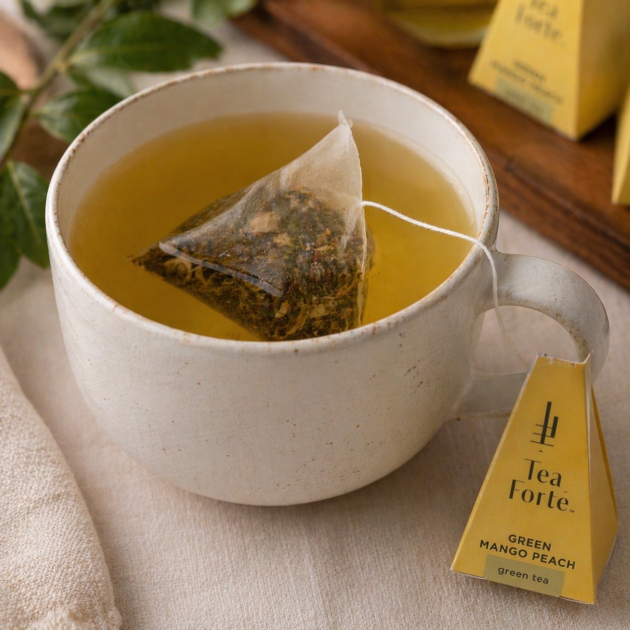 Tea Forte Green Mango Peach Green Tea Gift Set Sealed Premium Pyramid Bags