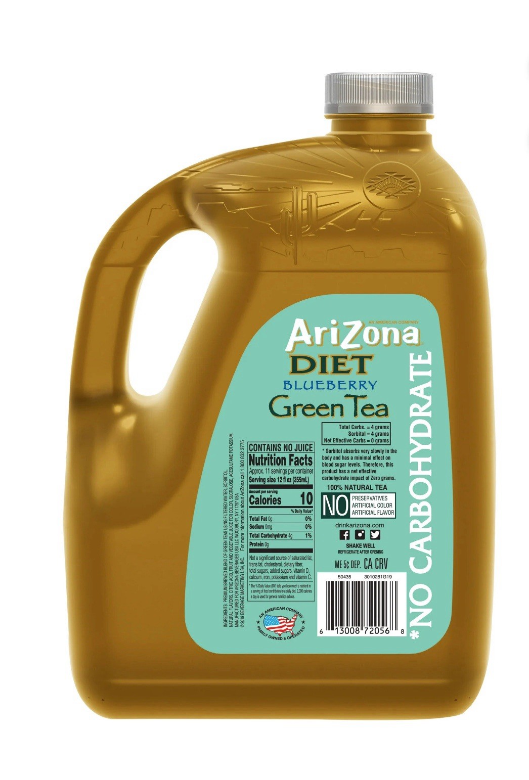 2 PK – AriZona Diet Blueberry Green Tea 128 fl oz