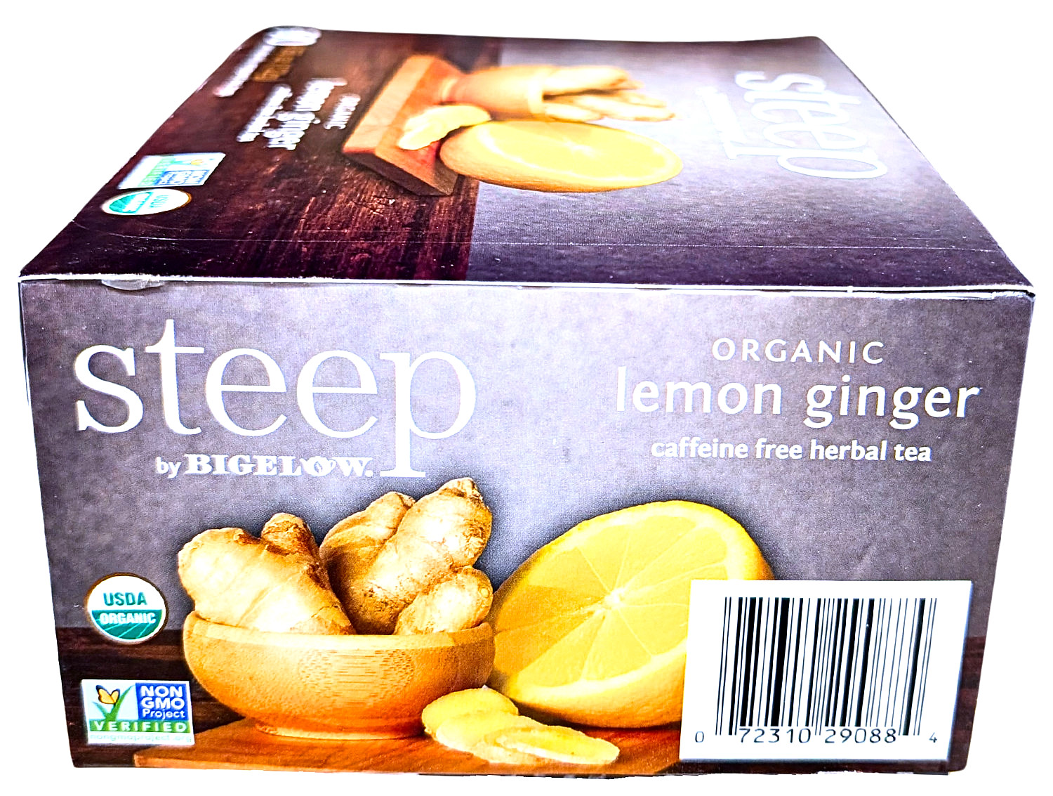 Steep by Bigelow Lemon Ginger Herbal Tea 60 Count EXP 02/2028