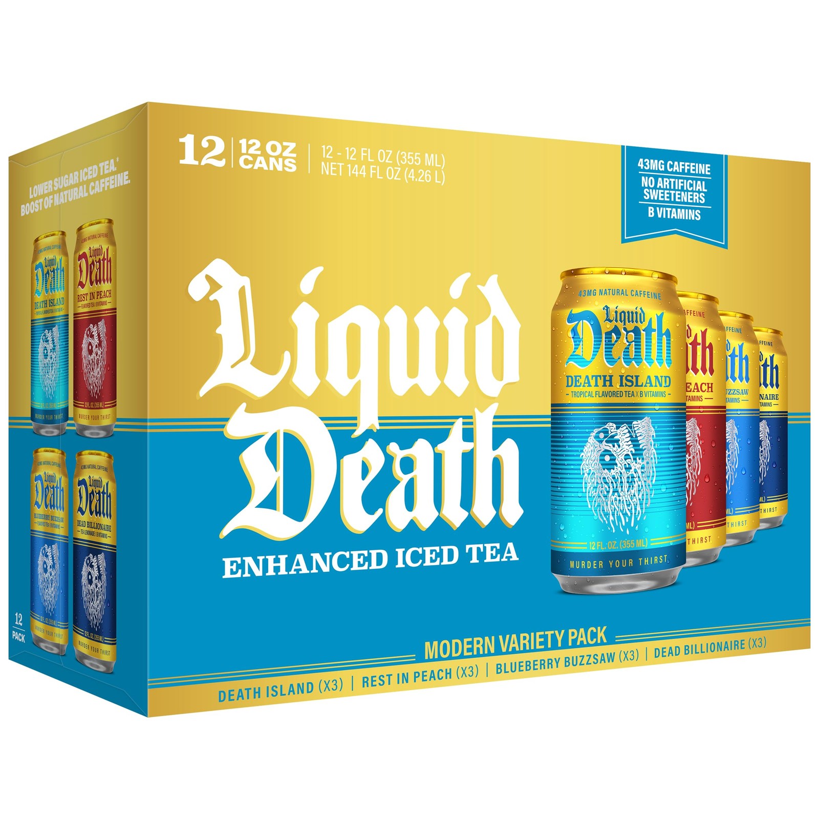Iced Tea – Modern Variety, Less Sugar*, Boost of Caffeine, B Vitamins, No Art…