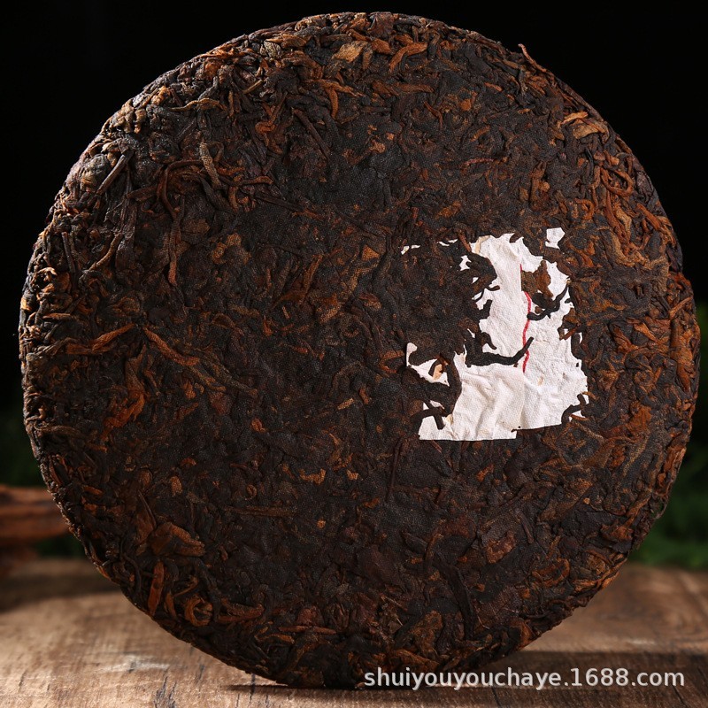 Pu’er Tea Ripe Tea Bulang Mountain Banzhang Ripe Pu’er Aged Aroma 357g Tea Cake
