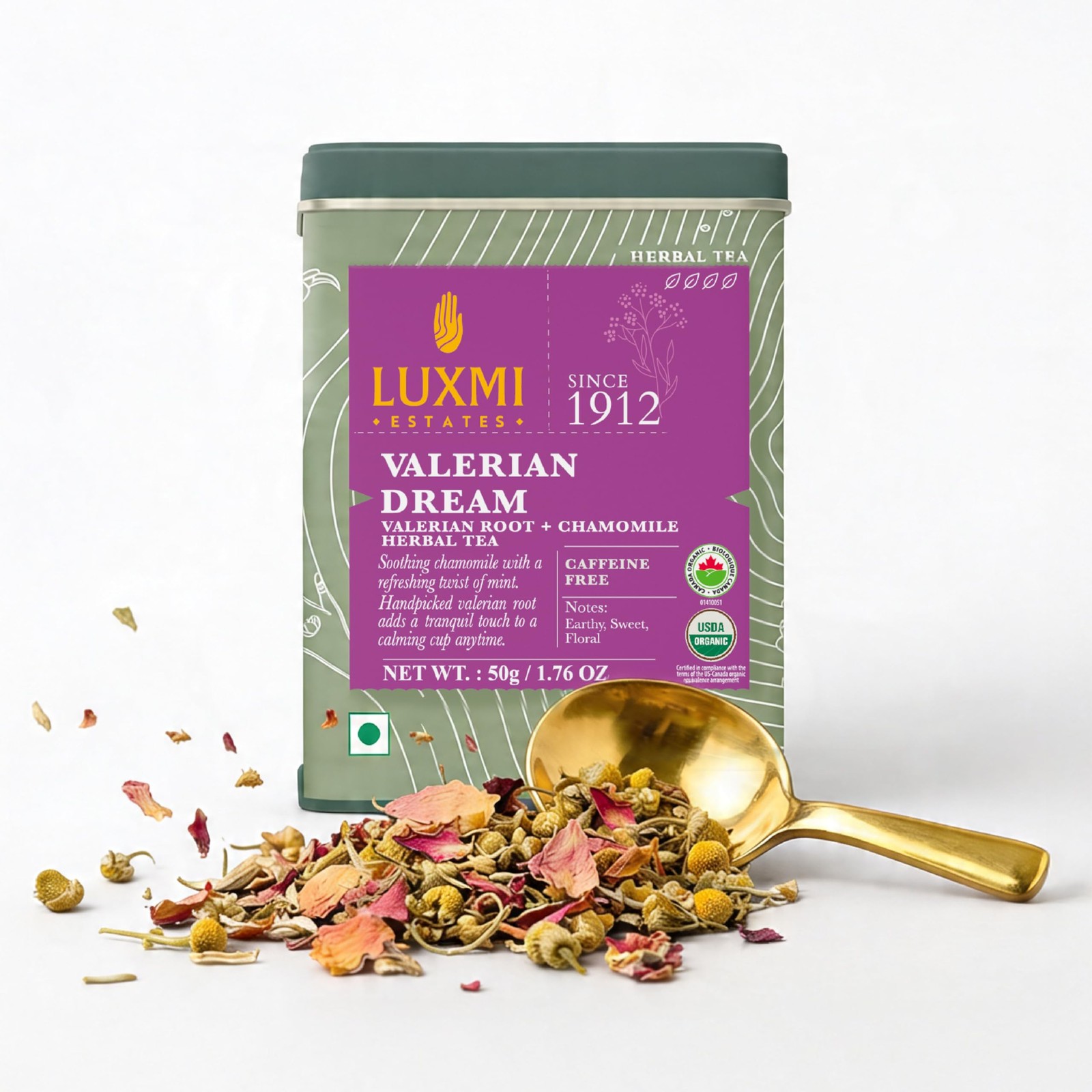 Estates Organic Valerian Root, Chamomile, & Lavender Loose Leaf Tea 50g/1.76o…