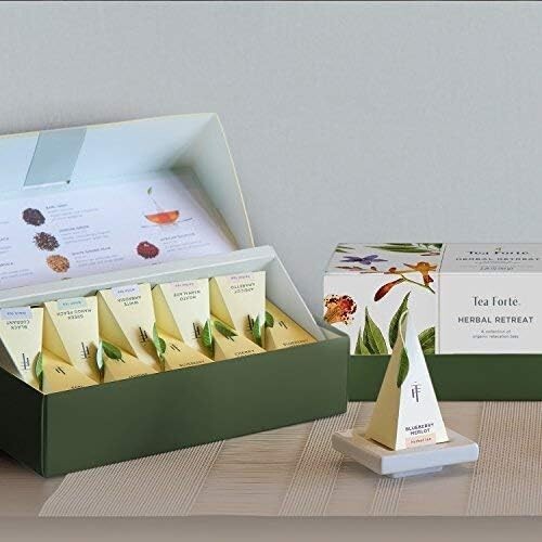 Tea Forte Herbal Retreat Organic Caffeine Free Premium Herbal Tea Petite Present