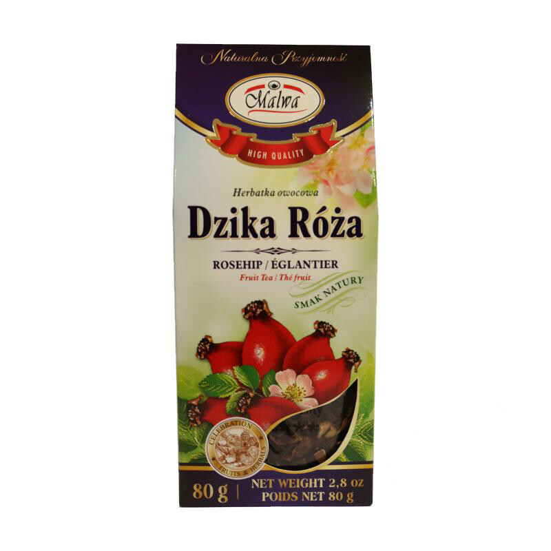Malwa Dzika Roza ROSEHIP Polish Fruit Tea Poland 1.7oz 50g Dried Fruit Coarse Wh