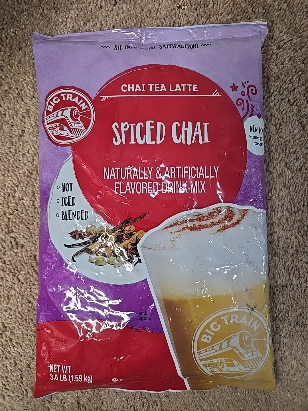 Big Train Spiced Powdered Instant Chai Tea Latte Mix – 56oz