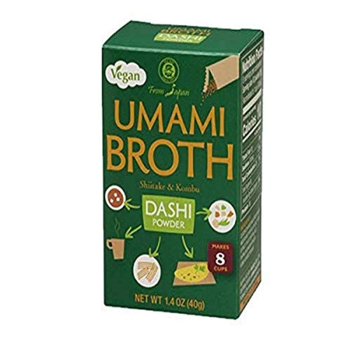 Muso Vegan Umami Dashi Powder 1.4oz Pack of 6 Rich Japanese Broth Base