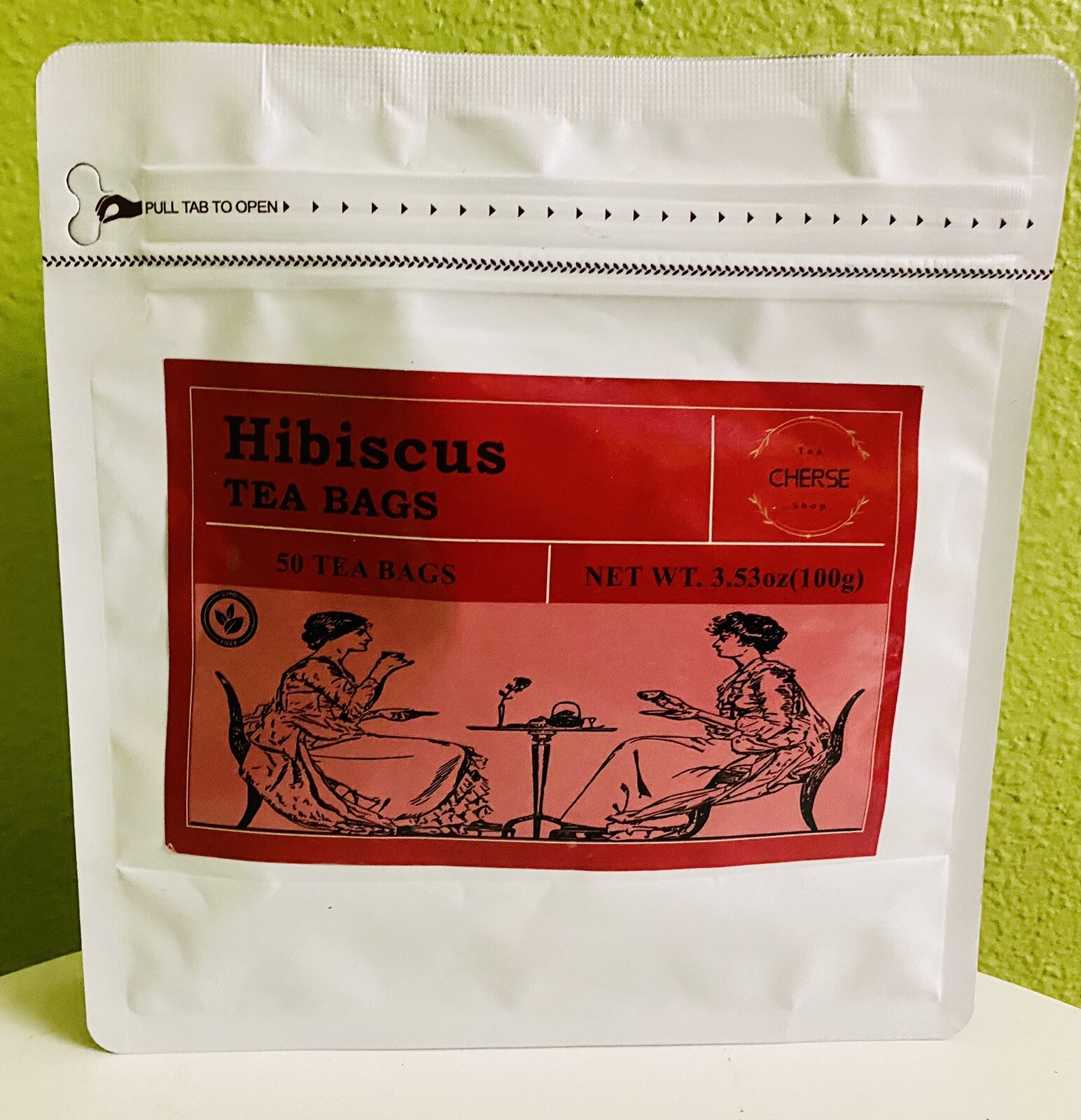 CHERSE, Roselle Tea Bags, Hibiscus Tea Bags, Premium Hibiscus 50 Count