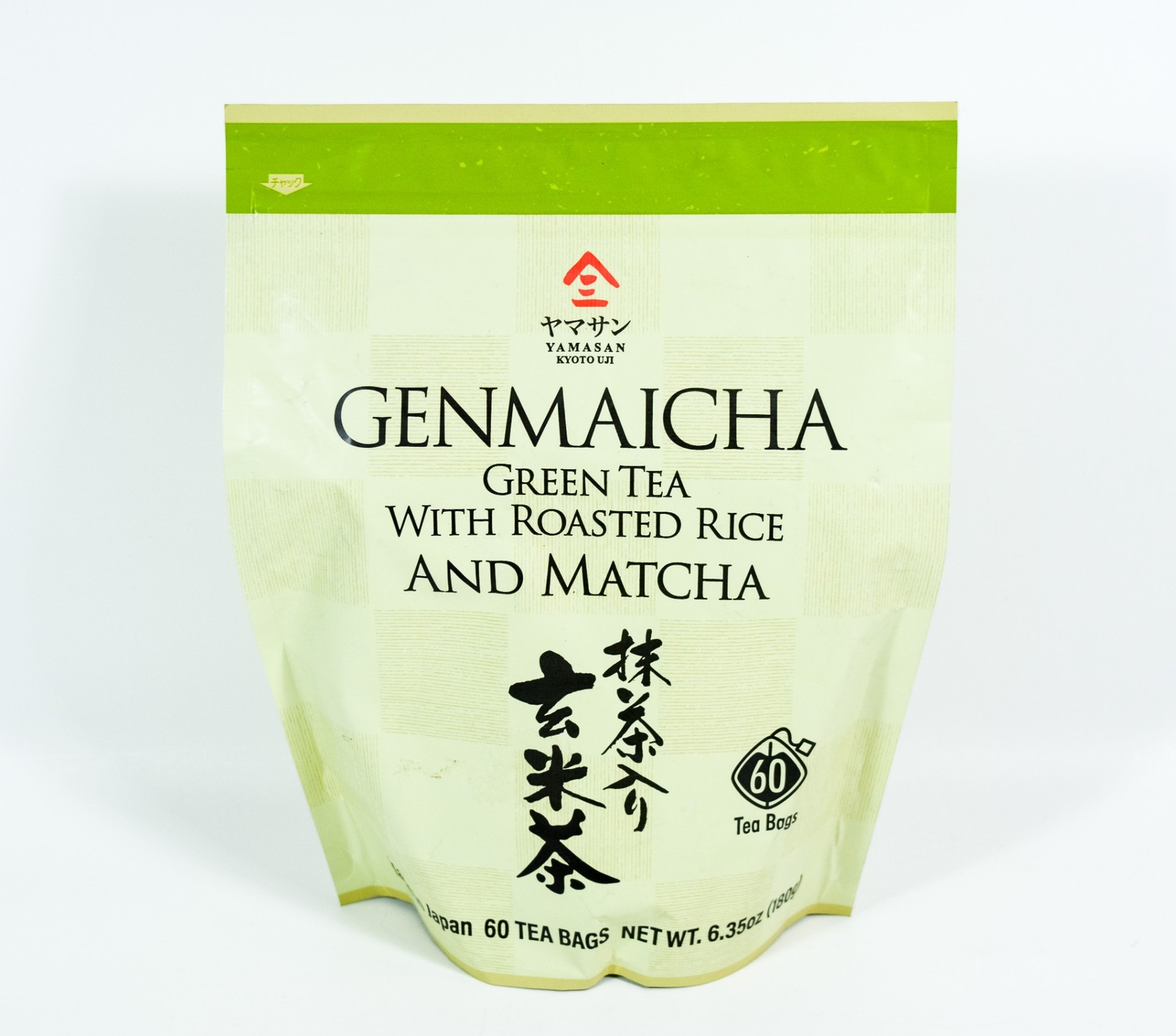 Yamasan GENMAICHA Green Tea with Roasted Brown Rice and Matcha 60 Tea Bags 6.3oz