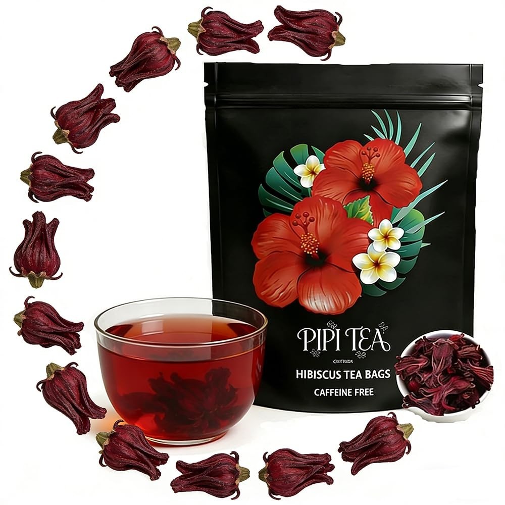 Pipi Hibiscus 30 Tea Bags –100% Natural, Caffeine-Free, Rich in Vitamin C .