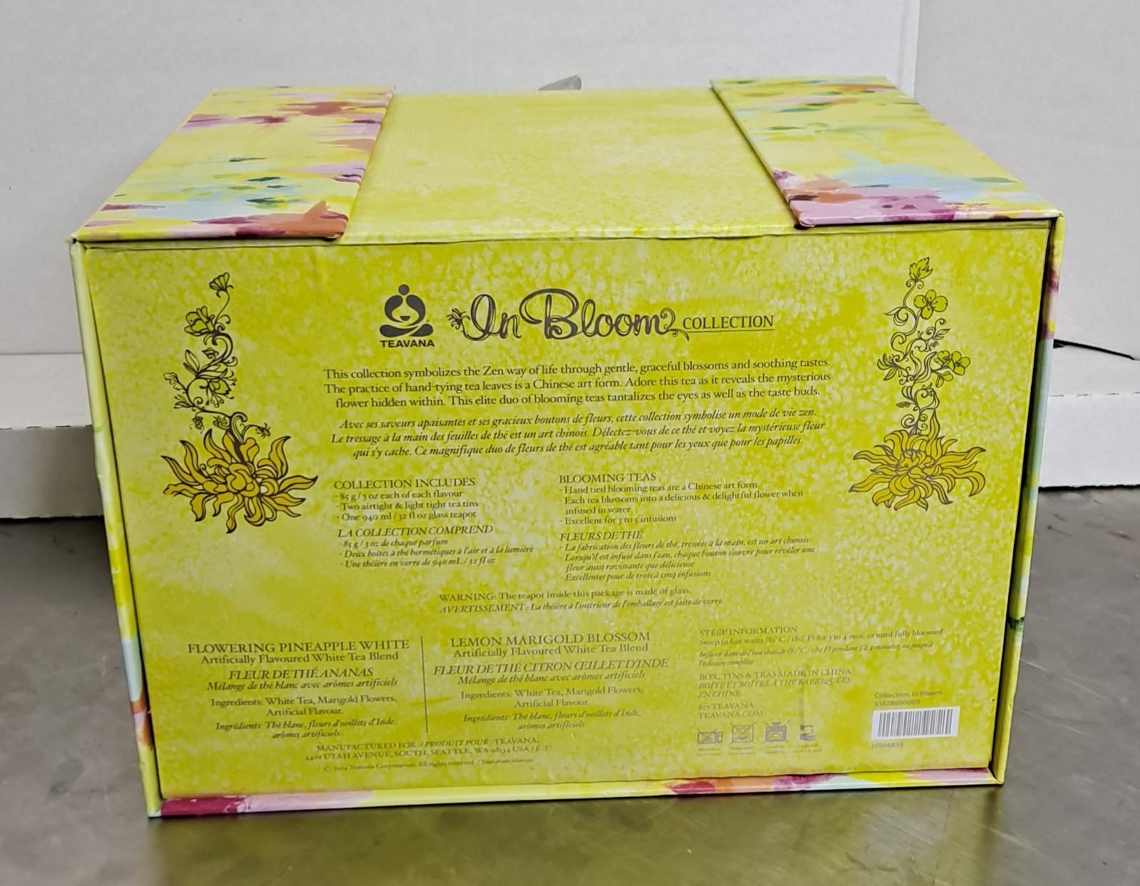 Teavana In Bloom Glass Teapot In Excellent Condition, NOS.