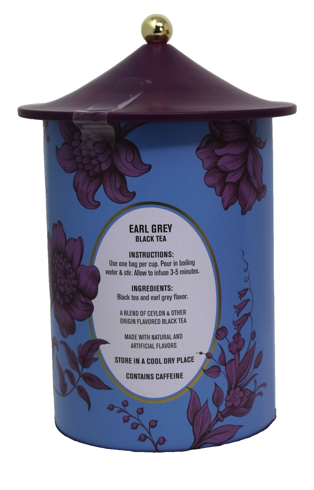 x3 Earl Grey Pagoda Zen Black Tea 60 Tea Bags Reusable Tin Exp 11/27