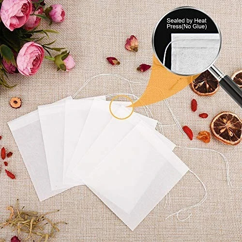 100Pcs Tea Filter Bags, Disposable Tea Bags For Loose Leaf Tea, Drawst