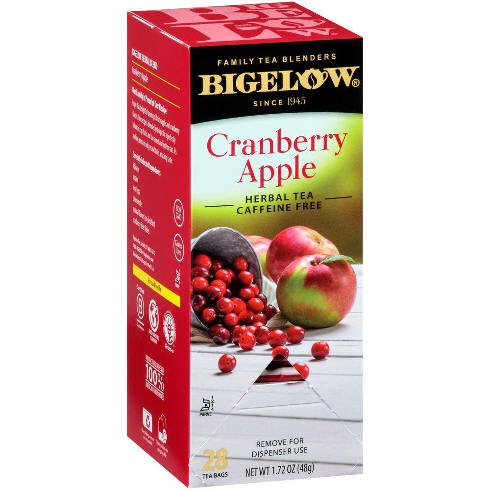 Bigelow Autumn Delight Cranberry Apple Herbal Tea 28 Count Pack of 6