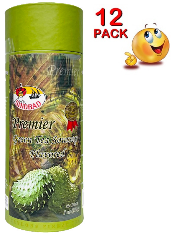 SINDBAD PREMIER GREEN TEA SOURSOP Leaf 200GR in TUBE Made in SRI LANKA ЧАЙ