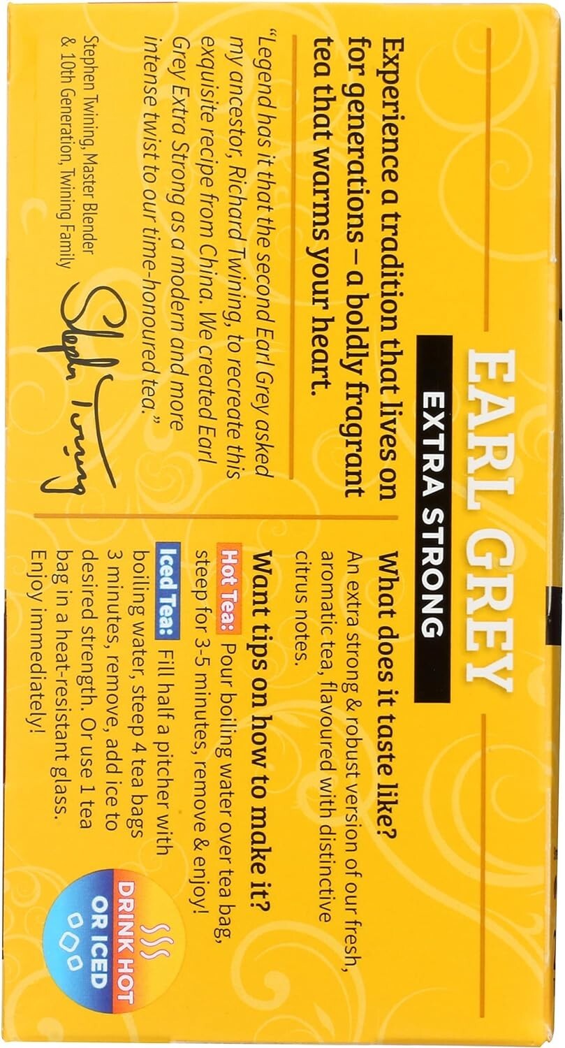 Enhanced Classic Earl Grey with a Modern Twist – Extra Bold Tea Bags 20 Ct