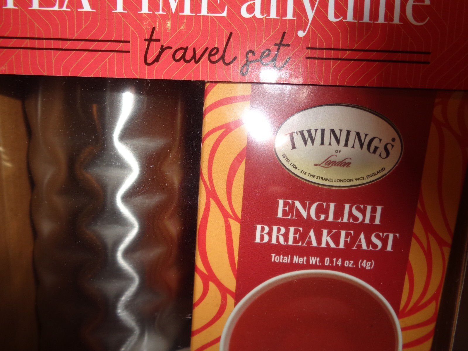 Twinings Tea Time Anytime Travel Set Stainless Steel Tumbler Ceramic Mug Tea