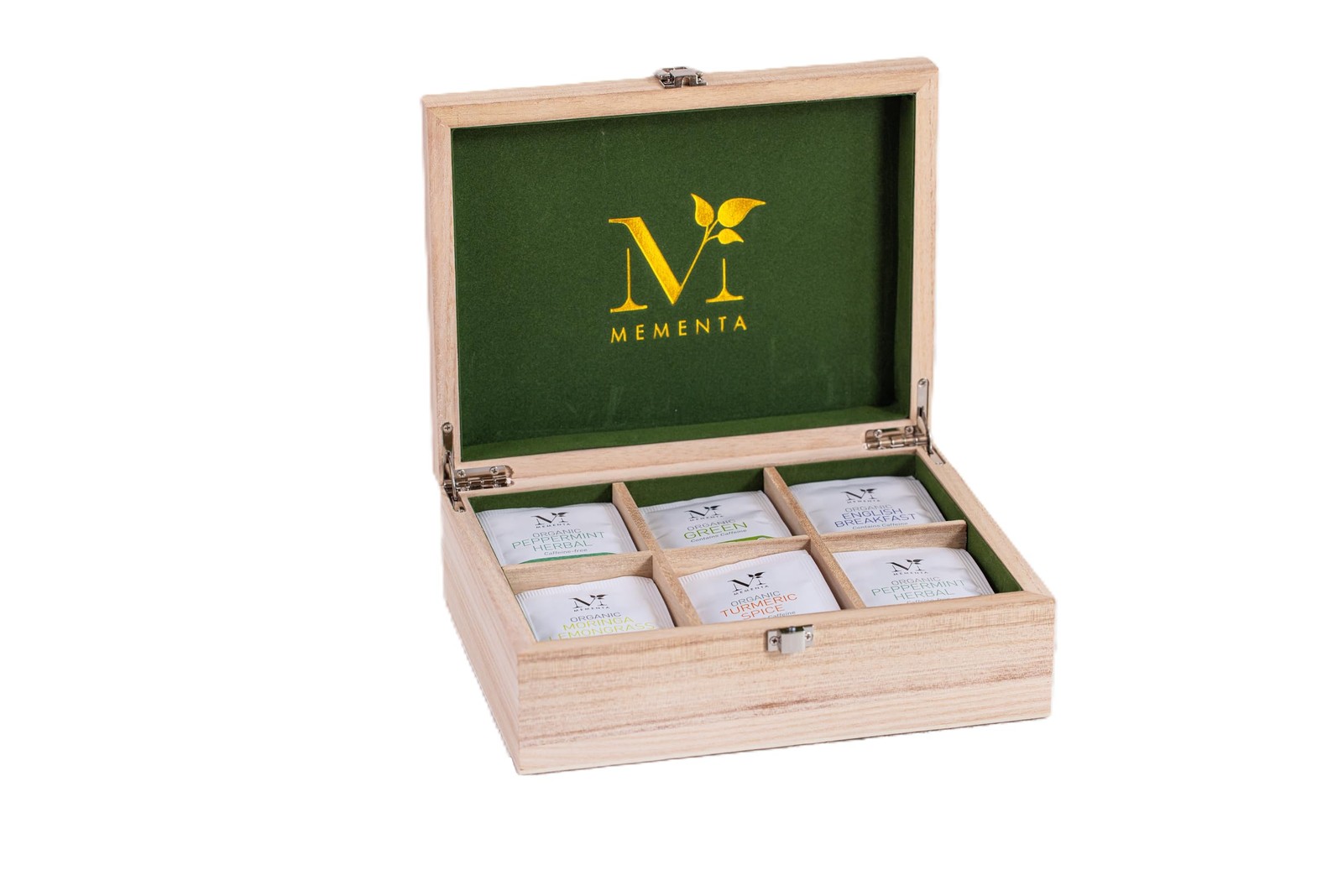 Inc Organic Wooden Tea Chest – 60 Tea Bags Individually Wrapped : Assorted Te…