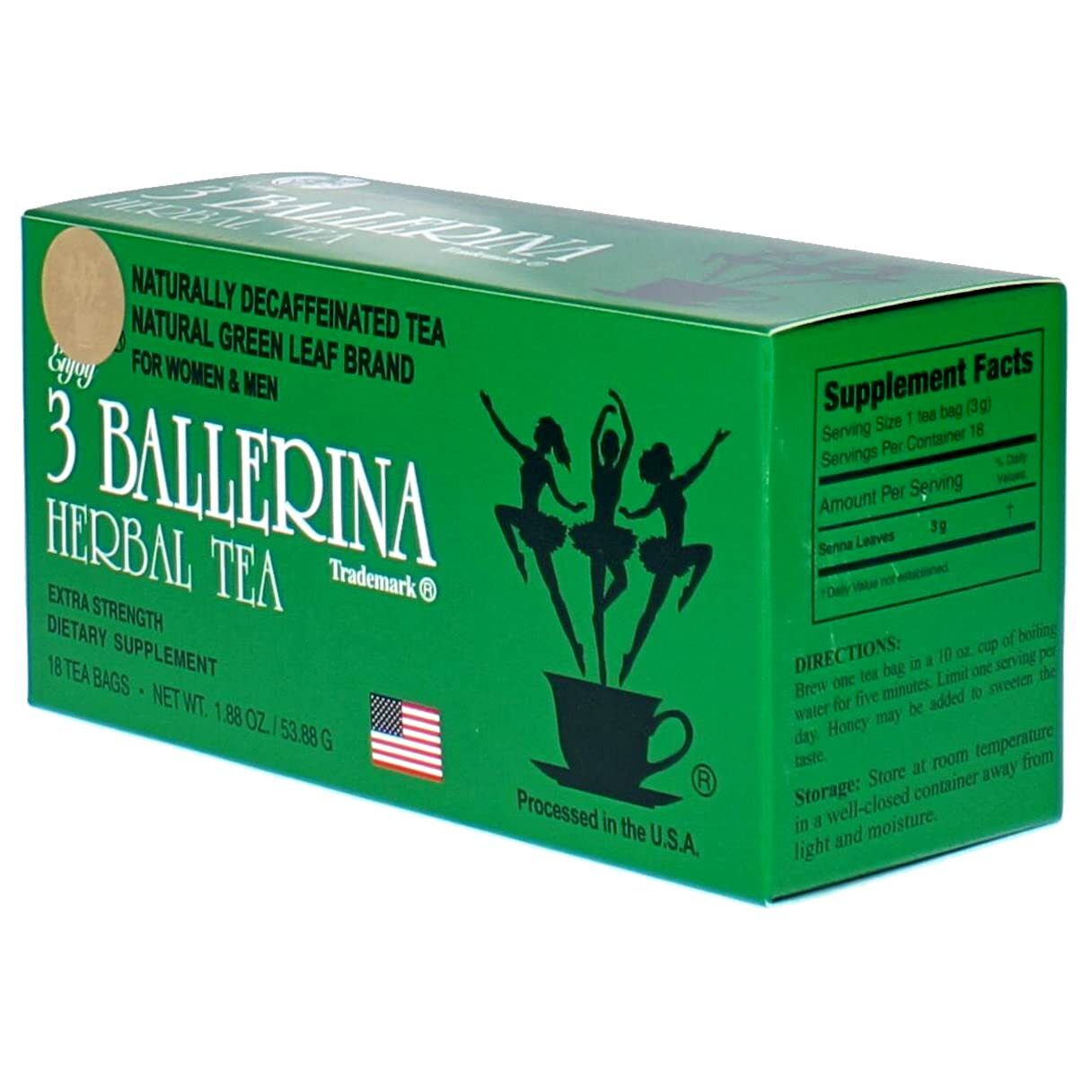 3 Ballerina Tea Extra Strength Pack of 2 18 Count Max 1 Dose Per Day