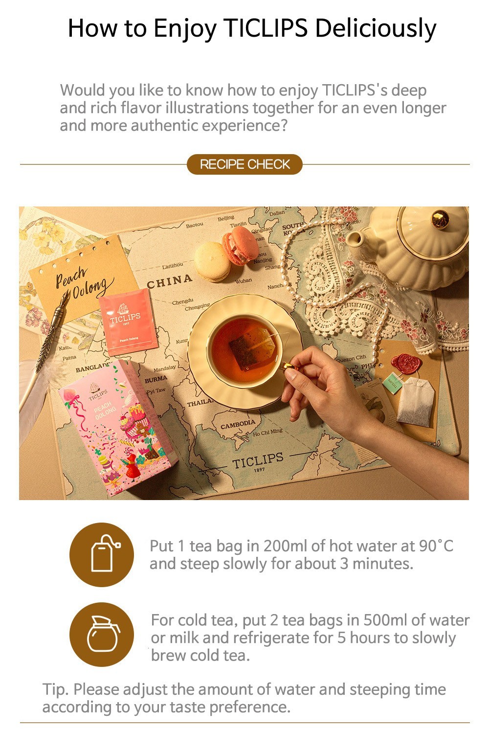 TICLIPS Premium Korean Tea 30g 20 Bags – Choose Your Favorite Flavor