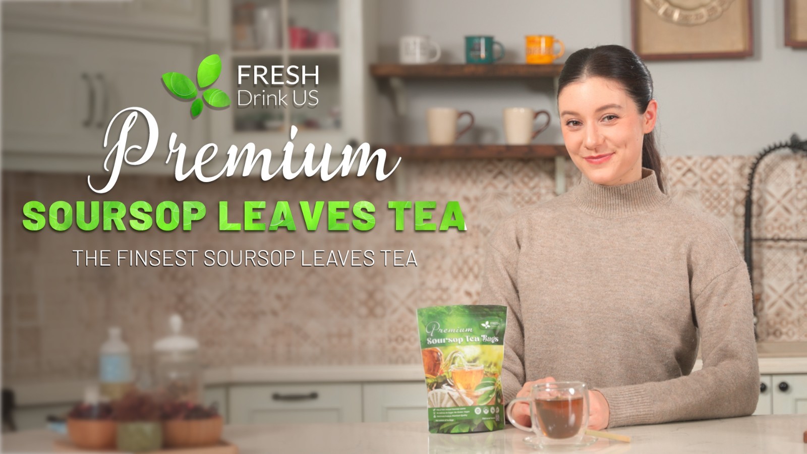 40 Premium Soursop Leaf Tea Bags – 100% Natural, Handmade, Caffeine-Free, Gluten
