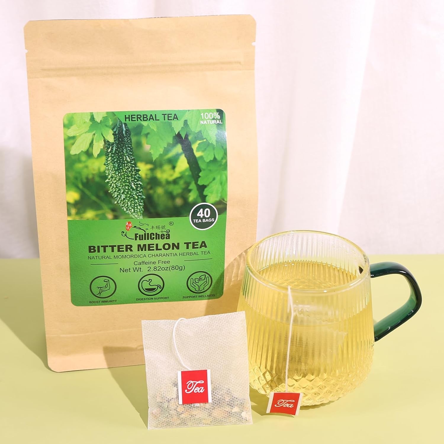 Bitter Melon Tea, 2g X 40 Count – Natural Dried Momordica Charantia – Cut & …