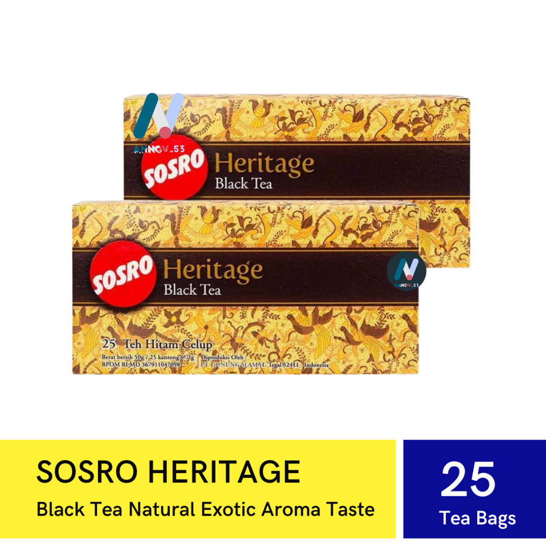SOSRO HERITAGE Black Tea Dip Tea Stronger Fresh Fragrance Premium Indonesia 2PAX