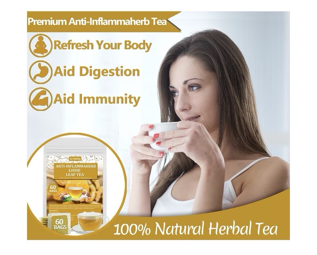 ULTHMOK Anti-Inflammaherb Loose Leaf Tea Herbal Natural 60 Tea Bags