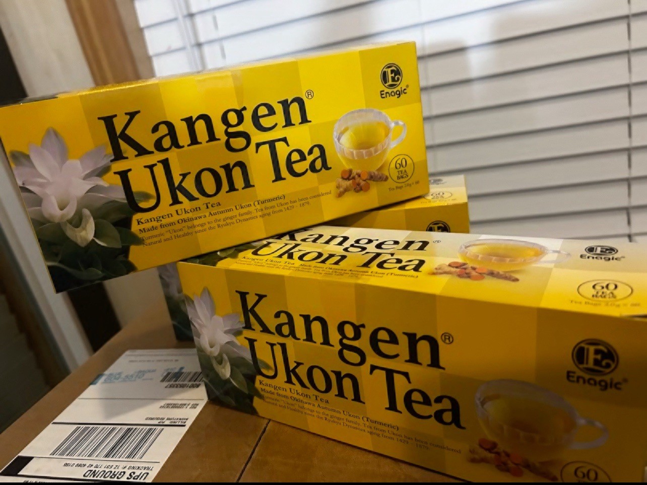 Enagic Kangen Ukon Turmeric Tea 60 Bags, Organic, Sealed