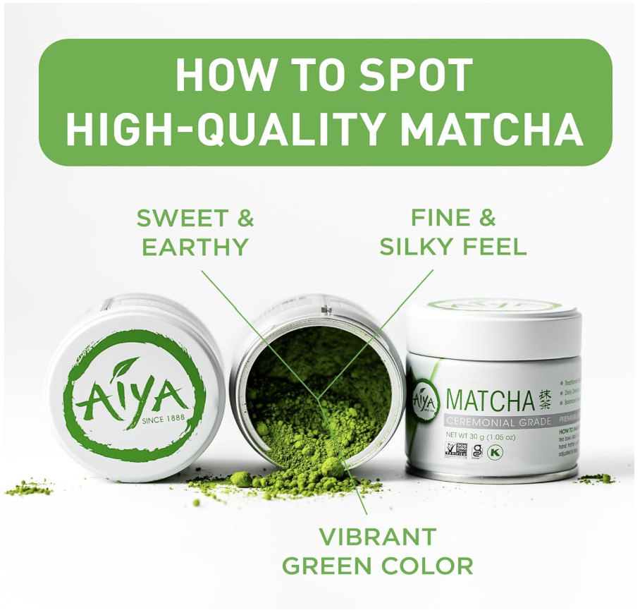 Aiya Japanese Premium Ceremonial Grade Matcha Green Tea 30g Tin Exp. 9/21/27