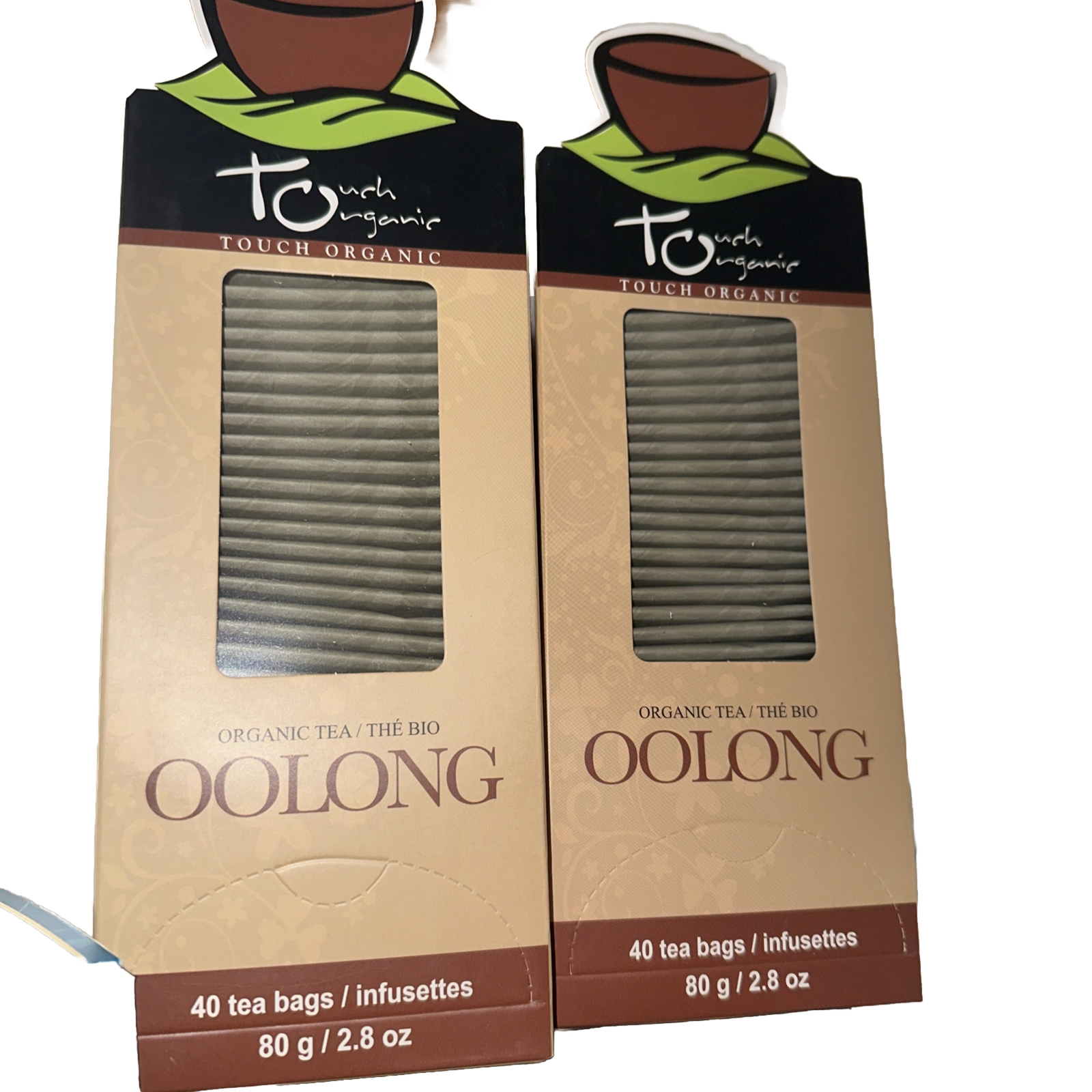TOUCH ORGANIC OOLONG ORGANIC TEA 2 Boxes= 80 Tea Bags-BB 10/2026