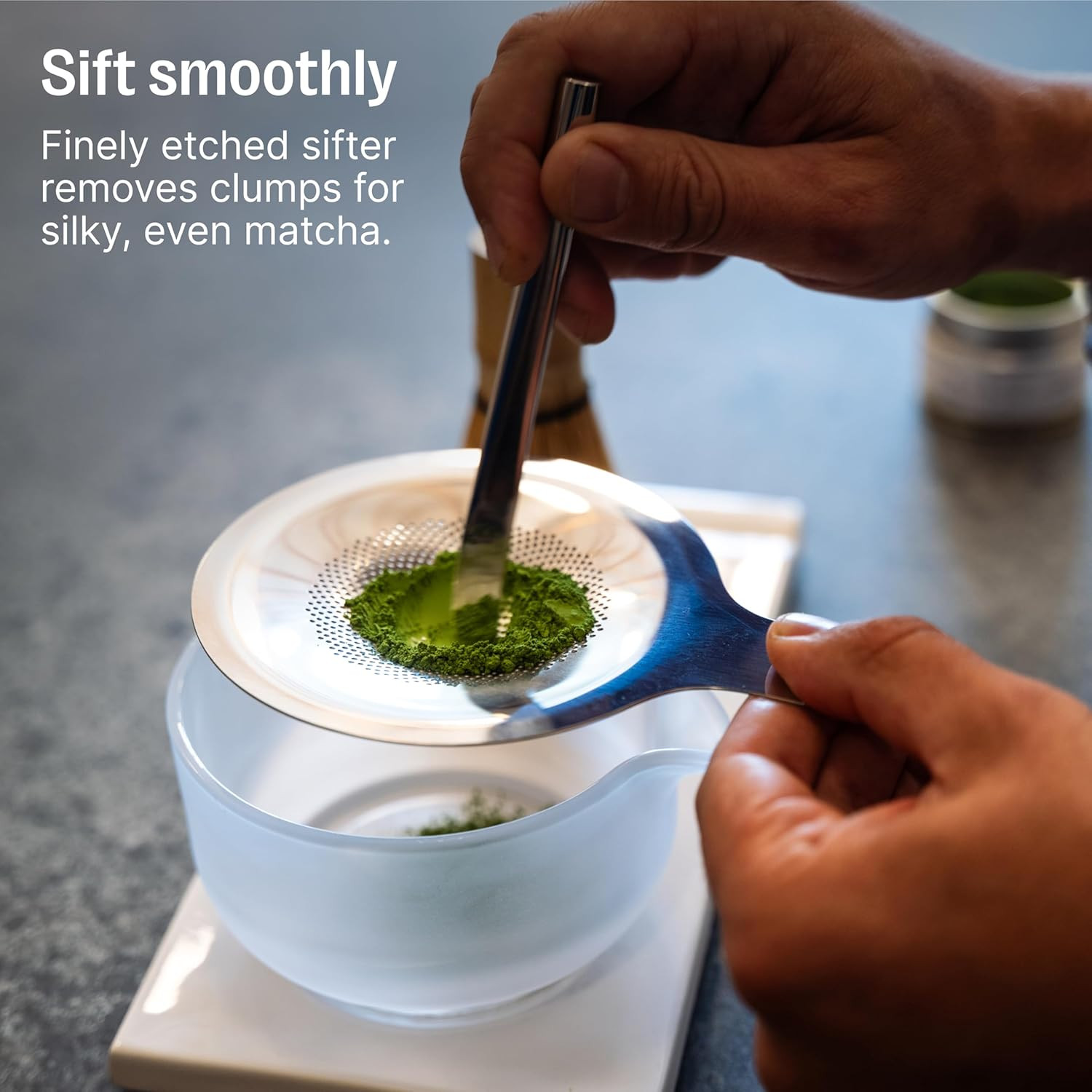 Complete Matcha Tea Set with Bowl, Whisk, Spoon & Tray – Matte White