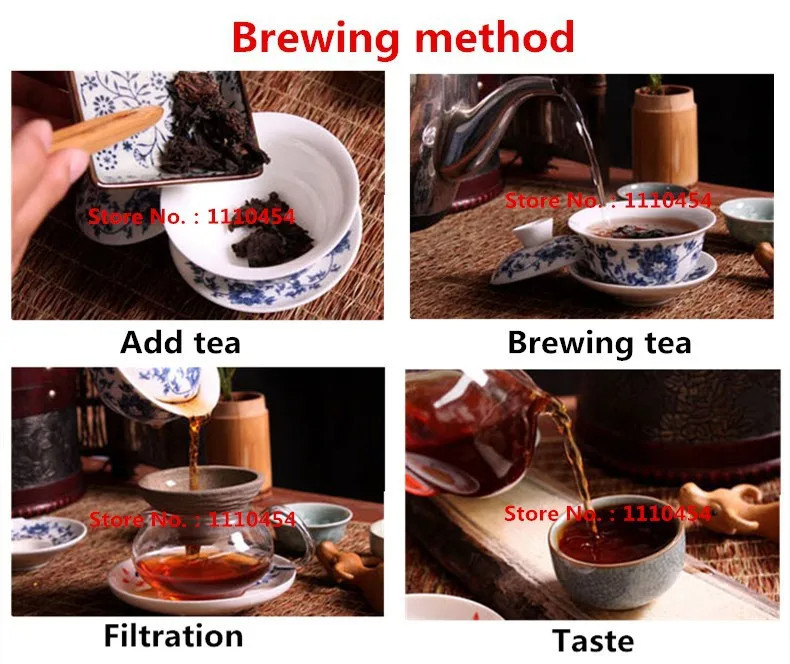 10Pc 50g Ripe Pu-erh Tea Ball Assorted Top Grade Puerh Black Tea Healthy Drink Q