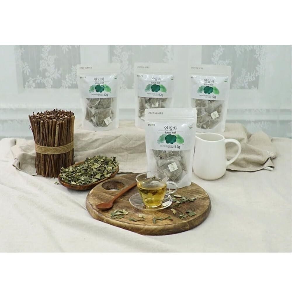 [GAGOPA] Korean Natural Lotus Leaf Herbal Tea 1g x 12 Teabags (5-Pack, 50ea)