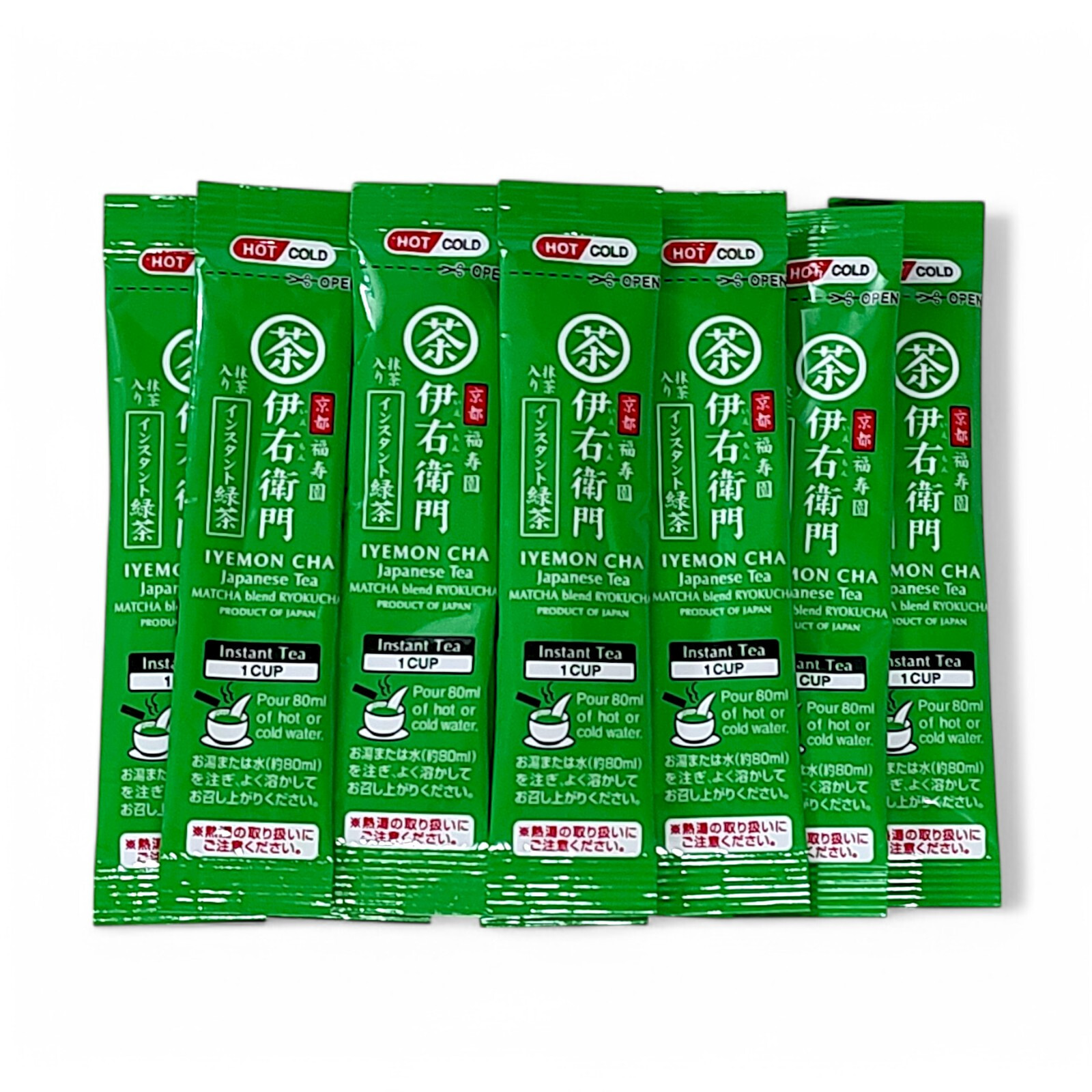 Set of 11 Iyemon Cha Japanese Instant Matcha Blend Ryokuchi Tea
