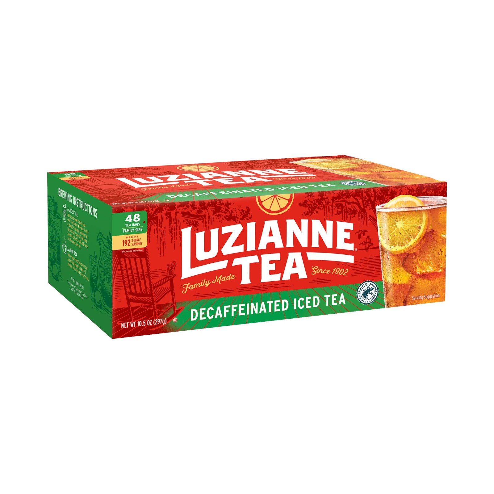Decaffeinated Iced Tea Bags, Family Size, 48 Count (Pack of 1)