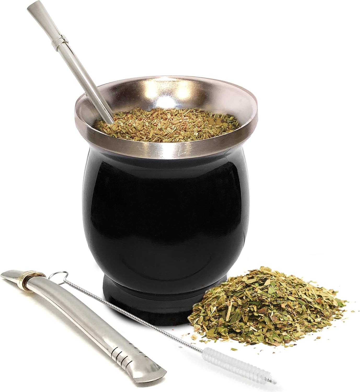 Stylish 8oz Yerba Mate Tea Set – Double-Walled Stainless Steel for Any Occasion