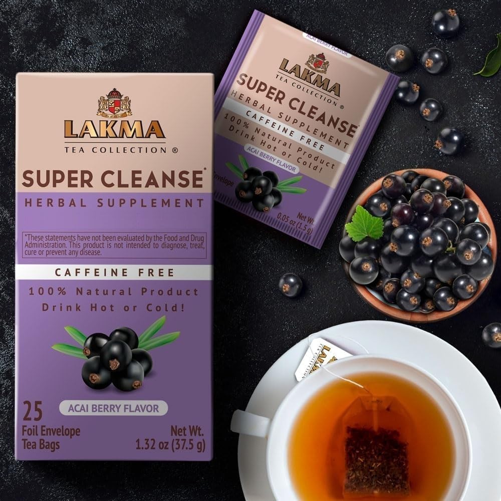 Refresh Your Digestive Health: Lakma Organic Super Cleanse Tea – 25 Bags