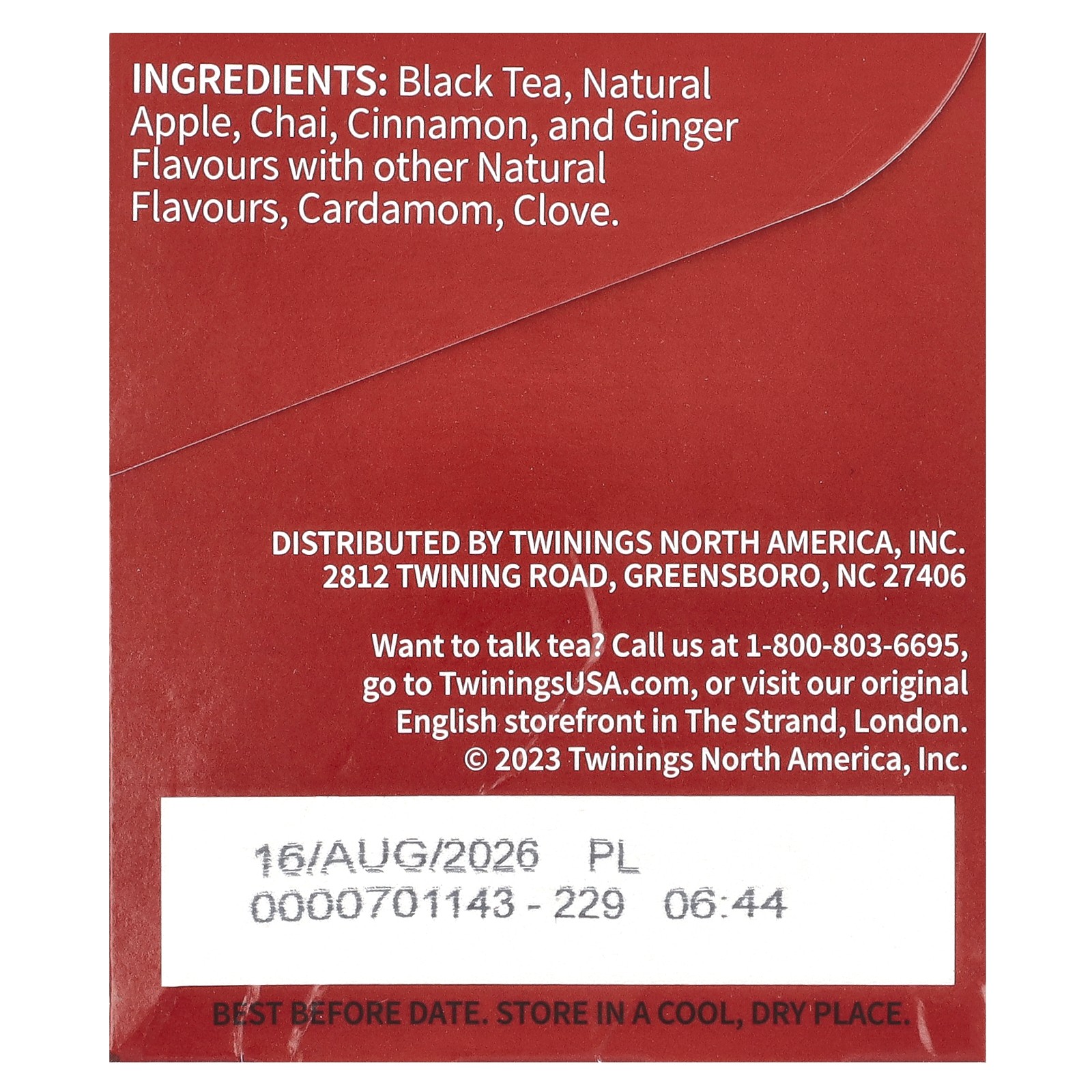 Flavored Black Tea, Chai, Spiced Apple, 20 Tea Bags, 1.41 oz (40 g)