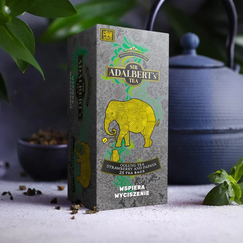 Adalbert’s Tea OOLONG WITH STRAWBERRY AND PAPAYA FLAVOR – 25 envelopes – 50g