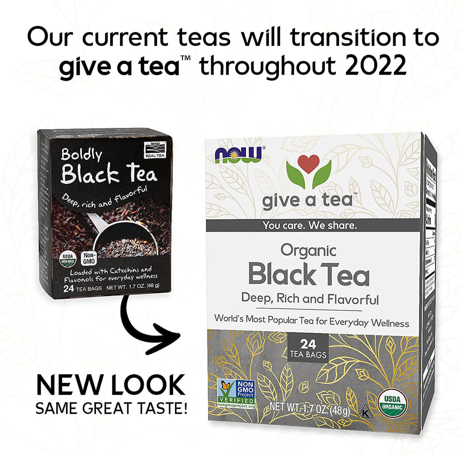 NOW FOODS Black Tea Organic 24 Tea Bags