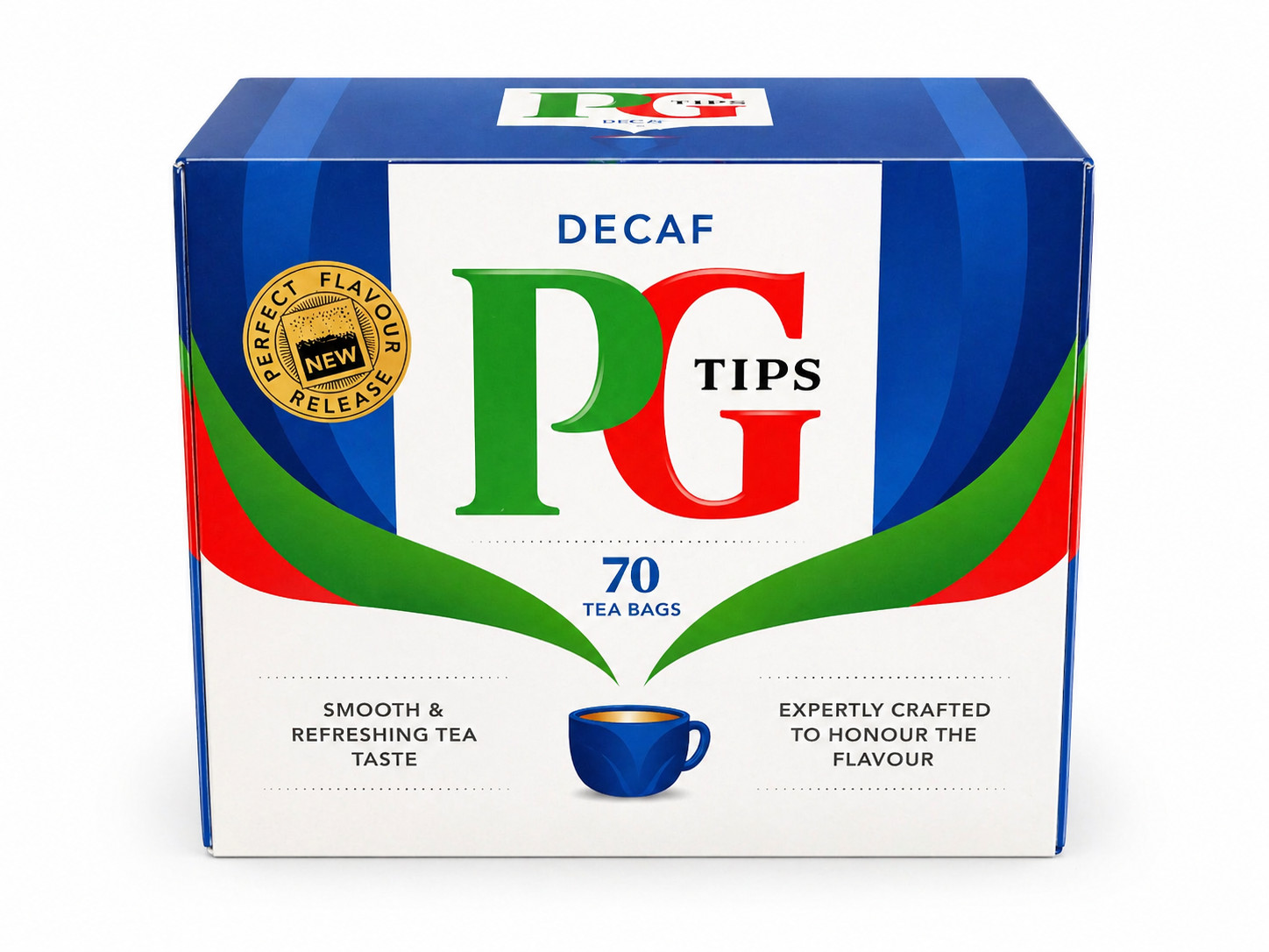 PG Tips Decaf Black Tea Bags 140 Count (2 x 70) 406g Smooth British Tea