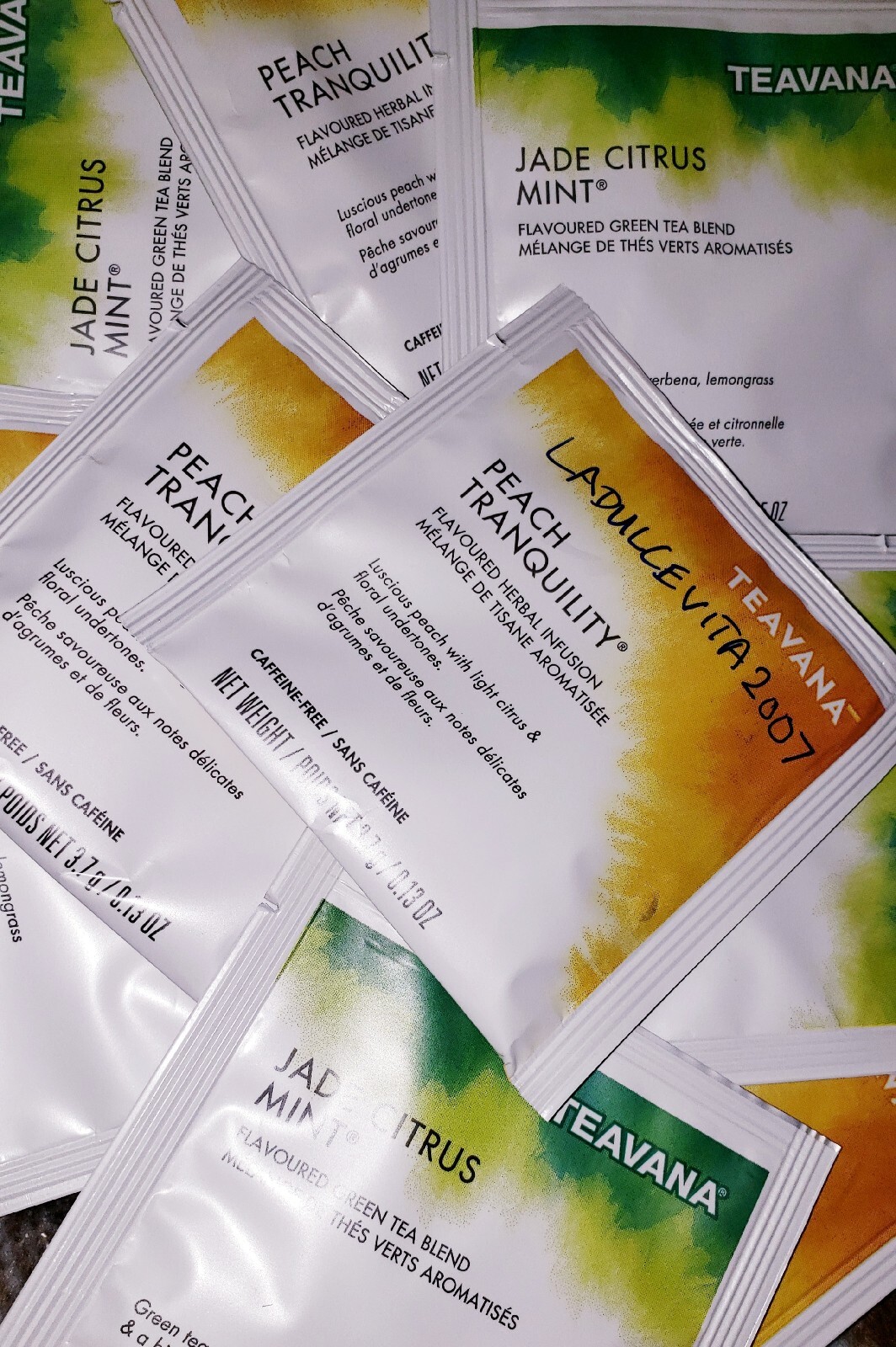 🌈STARBUCKS MEDICINE BALL TEAVANA JADE CITRUS MINT PEACH TRANQUILITY 10 TEA BAGS