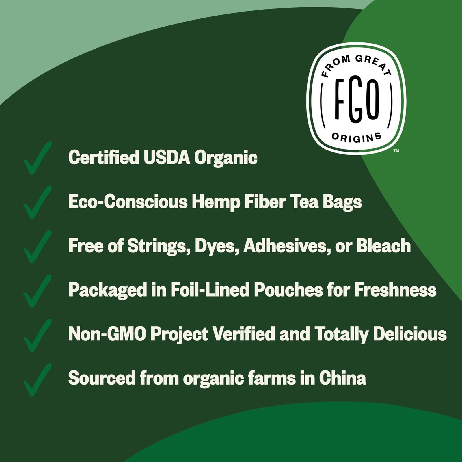 Organic Green Tea, 100 Count Eco-Conscious Tea Bags, Caffeinated, Resealable …
