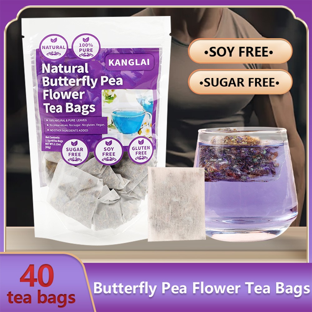 Butterfly Pea Flowers Tea Bags, Pure Dried Butterfly Pea Flower, Herbal Tea