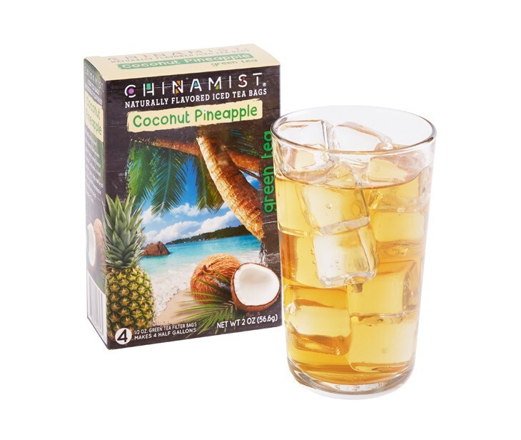 China Mist Coconut Pineapple Iced Tea Bags, 4-Count Box, 6-Pack 12/25